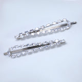 Set Of 2 Silver Spark Barrette Bridal Hair Clip, Bridesmaid Gift, Wedding Hair Accessory.