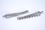 Set Of 2 Silver Spark Barrette Bridal Hair Clip, Bridesmaid Gift, Wedding Hair Accessory.