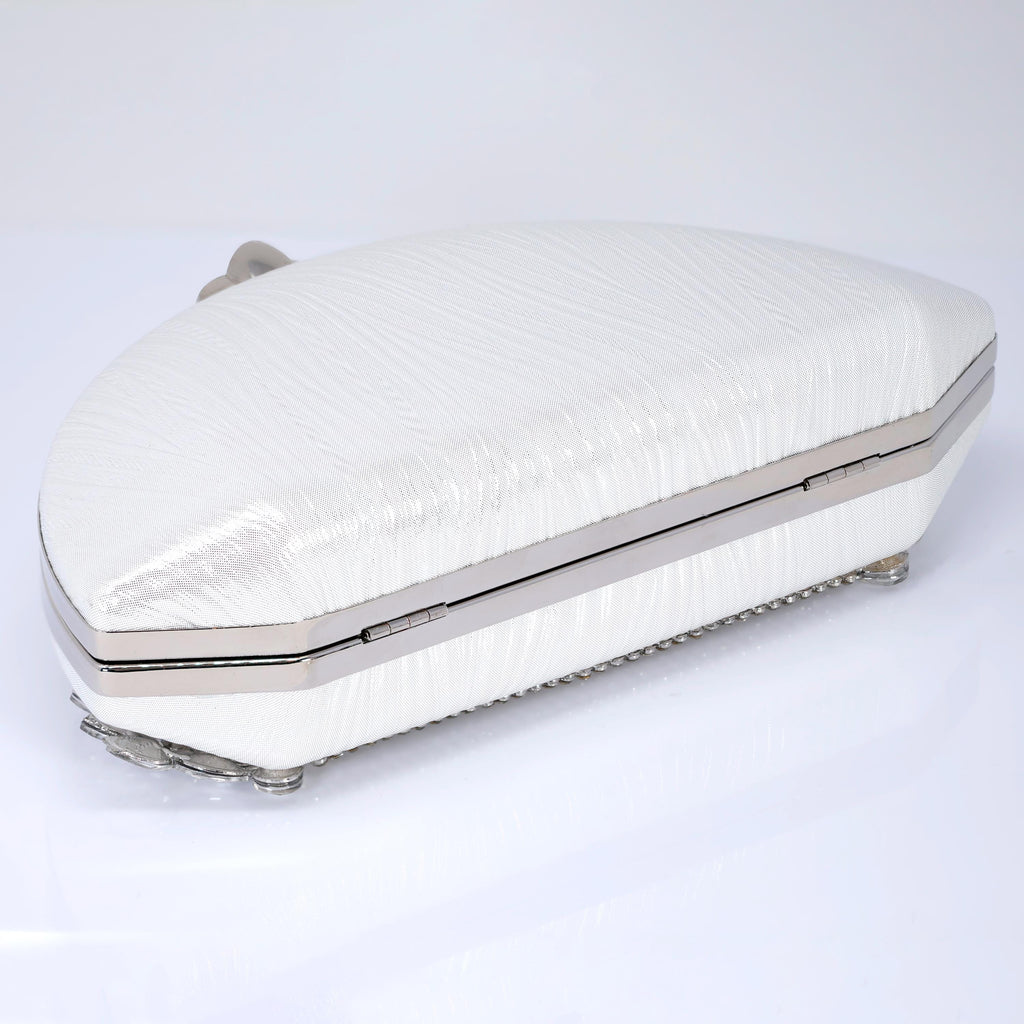 Half Moon Rhinestones Wedding Bag, Statement Bag, Evening Clutch, Wedding Clutch, Bridal Clutch, Bridal Cross body bag.