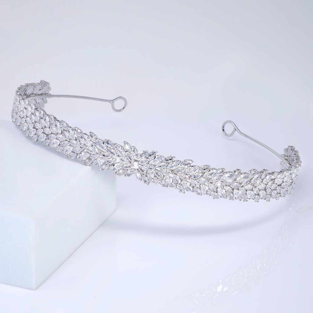 CZ Elysian Vine Bridal Headband , Hair Vine Headband, Bridal Hair Vine, Delicate Headband, Hair accessories.