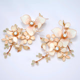 Mesmerizing Fairy Floral Dream Earrings : Faux Pearl And Acrylic Floral Bridal Jewelry