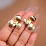 Golden Dreams With Pearl Dust: Earring, Comb And Hair Pins (Set of 6) Wedding Hair Accessory