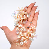 Mesmerizing Fairy Land Earrings : Faux Pearl And Acrylic Floral Bridal Jewelry