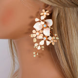 Mesmerizing Fairy Floral Dream Earrings : Faux Pearl And Acrylic Floral Bridal Jewelry
