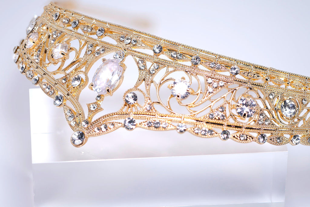 Luxury Swarovski Crystals & Big Cubic Zirconia Queen Tiara , Bridal Crown Tiara, Crystal Wedding Tiara, Crystal Wedding Crown, Tiara Bride