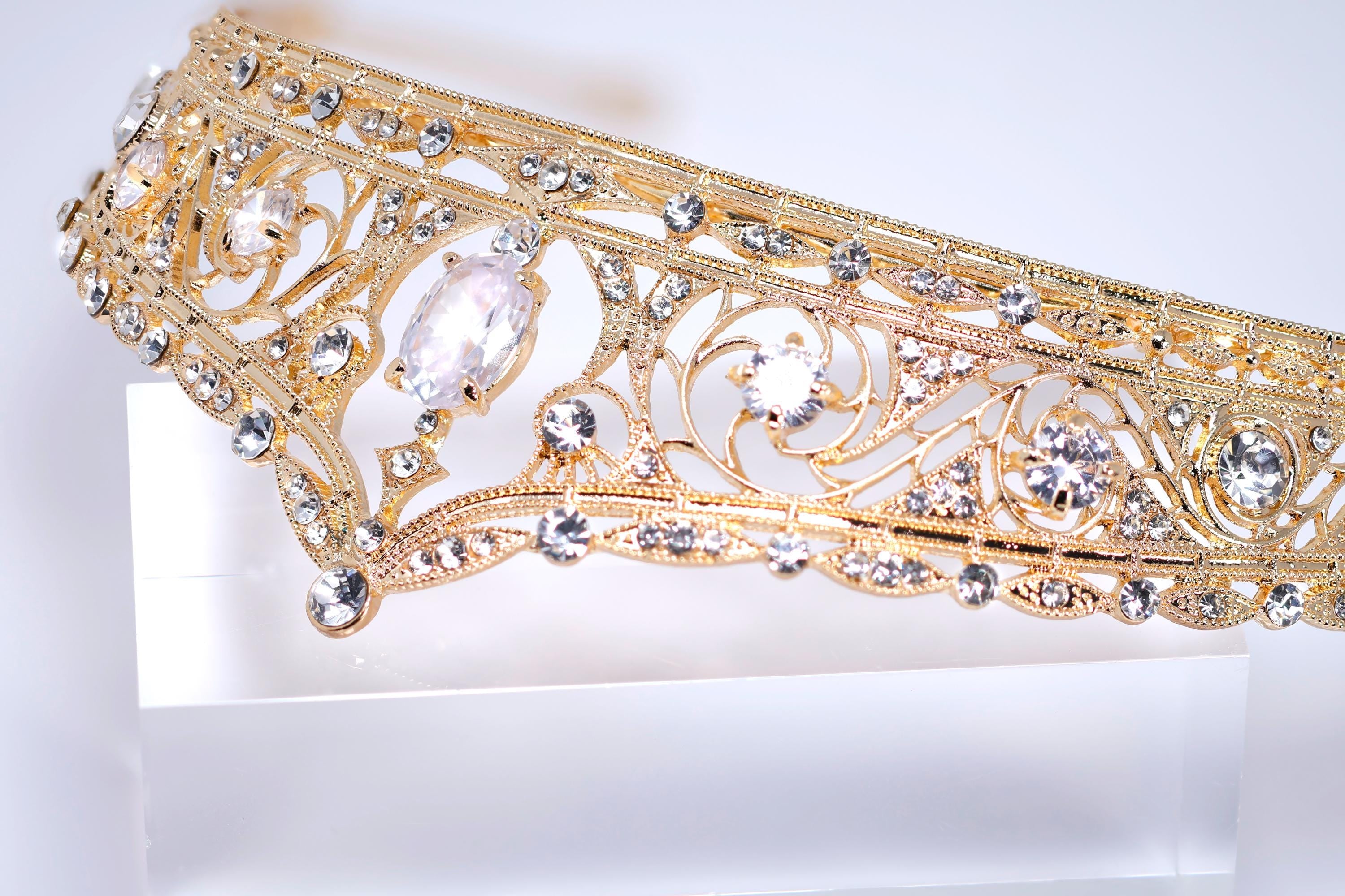 Luxury Swarovski Crystals & Big Cubic Zirconia Queen Tiara , Bridal Crown Tiara, Crystal Wedding Tiara, Crystal Wedding Crown, Tiara Bride