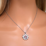 CZ Blushing Flower Statement Pendant Diamond/Crystal Necklace Set, Bridal Ring, Bridal Earrings, Statement Necklace