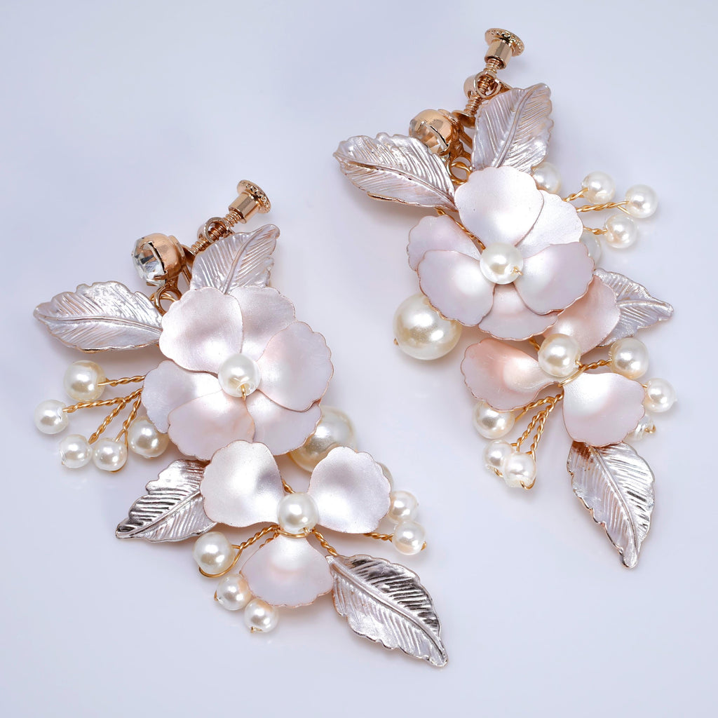 Swarovski Flower Petals Crystal, Rhinestone Earrings, Long Bridal Jewelry Bridal Earrings Crystal Bridal Earrings Statement Earrings Cz