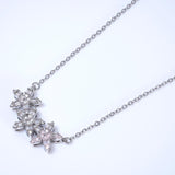 Dainty Smile In Flowers Dainty Necklace , Long Bridal Jewelry, Bridal Earrings And Necklace, Statement Earrings Cz Necklace Set.