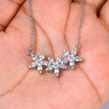 Dainty Smile In Flowers Dainty Necklace , Long Bridal Jewelry, Bridal Earrings And Necklace, Statement Earrings Cz Necklace Set.