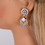 Black Gold Sunrise Sonata Earrings: Statement Chandelier Earrings