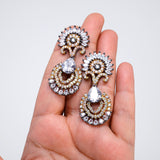 Black Gold Sunrise Sonata Earrings: Statement Chandelier Earrings