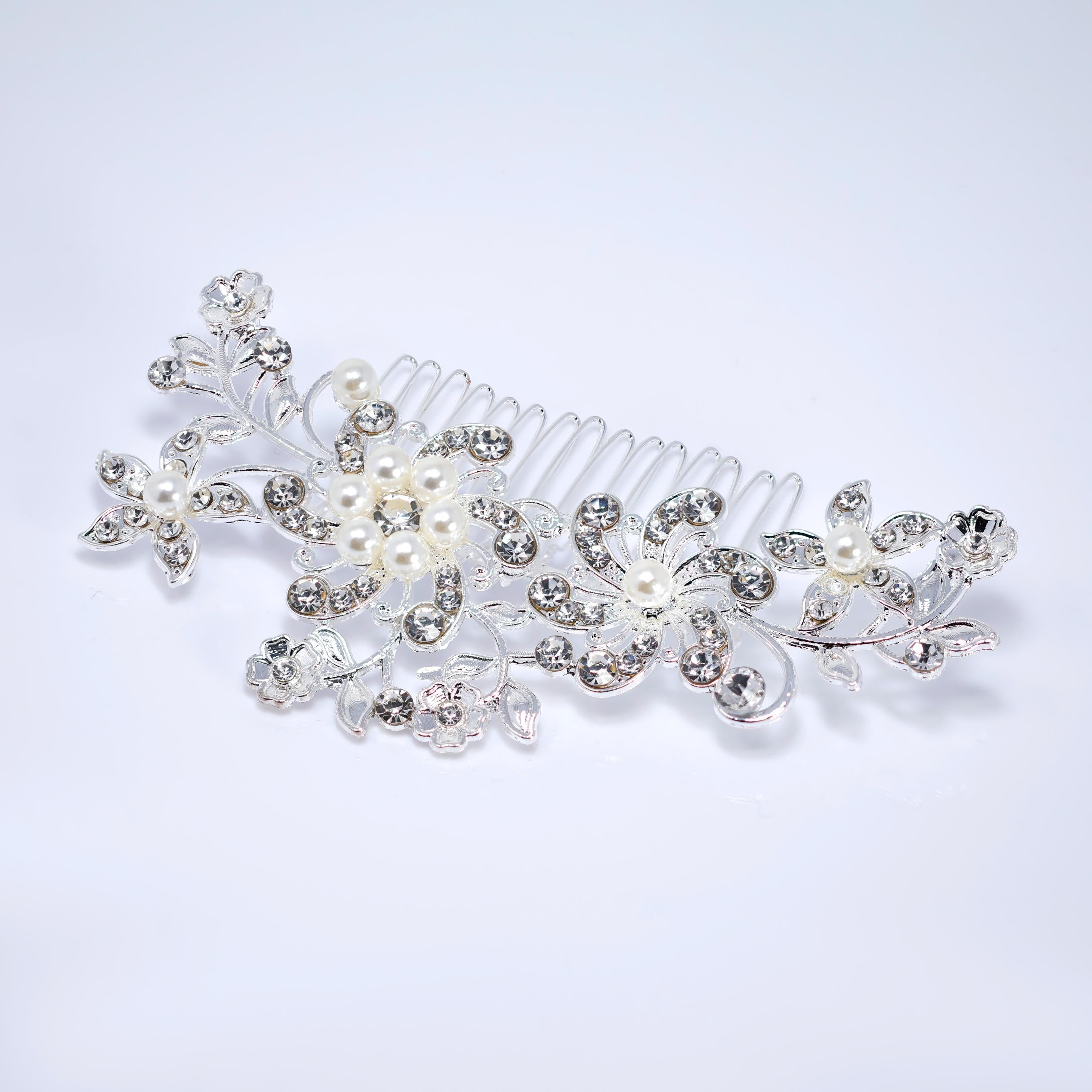 Rhinestone Bridal Hair Comb: Pearl And Floral Dream Hair Comb, Gift For Her