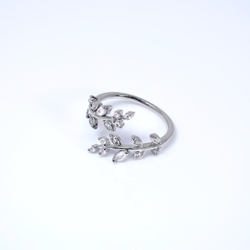 CZ Wisteria Embrace Vine Leaves Ring, Statement Ring, Engagement Ring, Promise Ring For a Friend, Friendship ring.