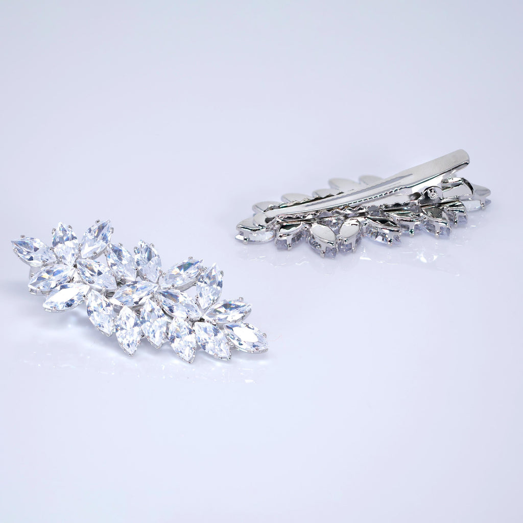 Celestial Blossom CZ And Rhinestone Hair Clip, Bridal Hair Accessories, Bridesmaid Gift, Wedding Hair Accessory, Bridal Hair Clip