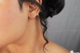 14K Real Gold Olive Branch Leaf Bridal Earrings, Statement Earrings, Drop Earrings, Bridal Jewelry, Mini Earrings, Minimalistic Earrings.
