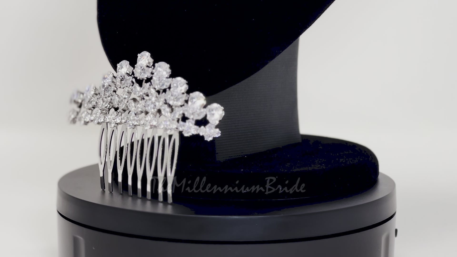 Cubic Zirconia, Diamond Rose Vine Leaves Bridal Hair Comb, Bridal Hair Accessories, Wedding Hair Accessory, Bridal Hair Comb.