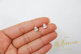 5mm Diamond Teardrop Crystal Stud Earrings, Long Bridal Jewelry, Bridal Earrings, Crystal Bridal Earrings, Statement Earrings Cz