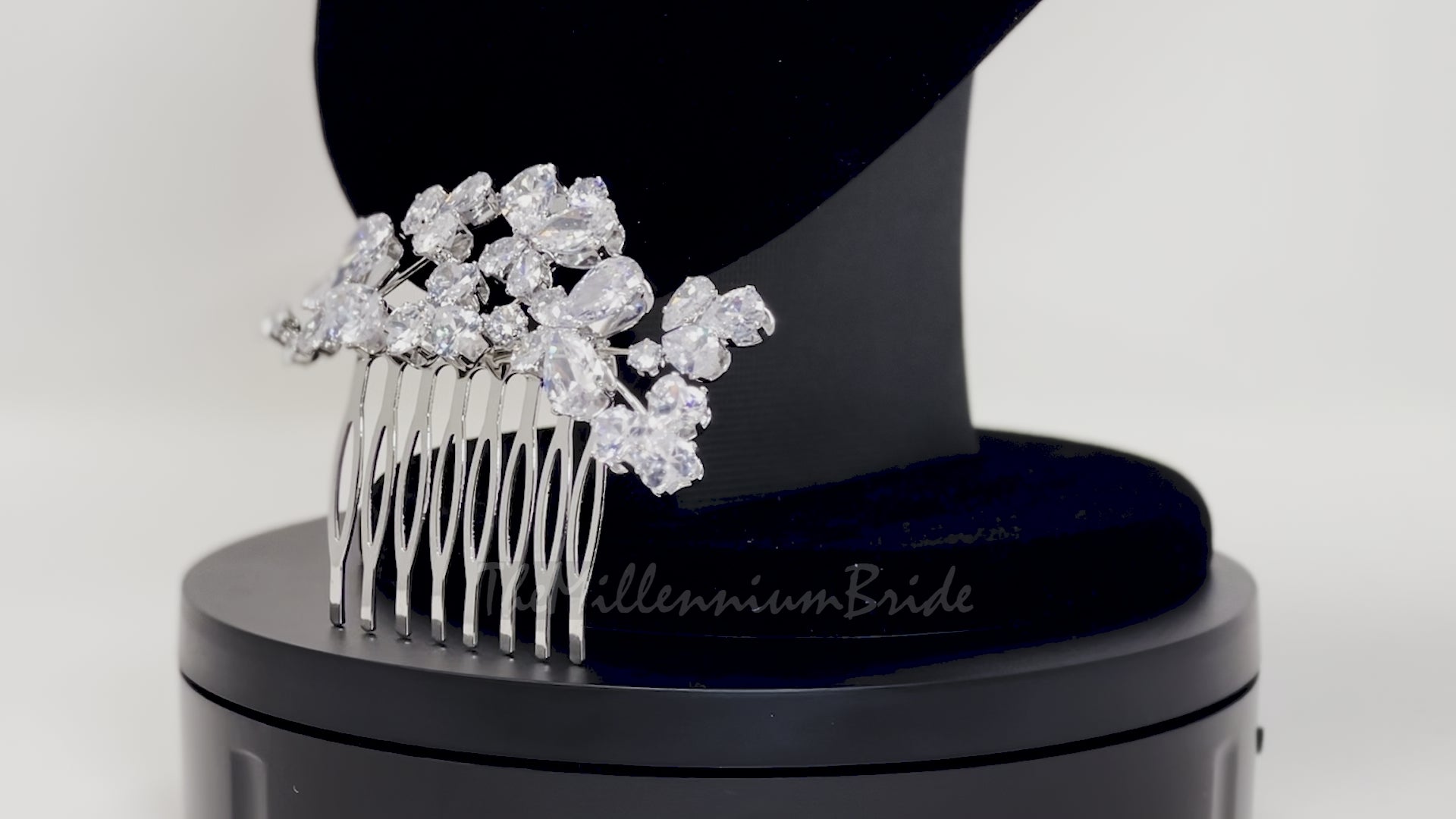 Cubic Zirconia, Diamond Butterfly Floral Bridal Hair Comb, Bridal Hair Accessories, Wedding Hair Accessory, Bridal Hair Comb.