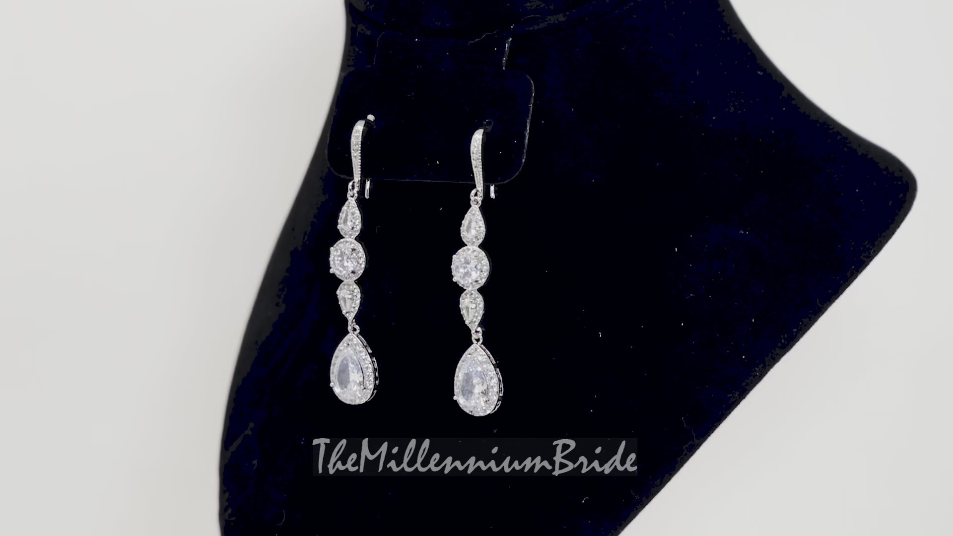 Cubic Zirconia Diamond Drop Crystal, Diamond Earrings, Long Bridal Jewelry, Bridal Earrings, Crystal Bridal Earrings, Statement Earrings Cz