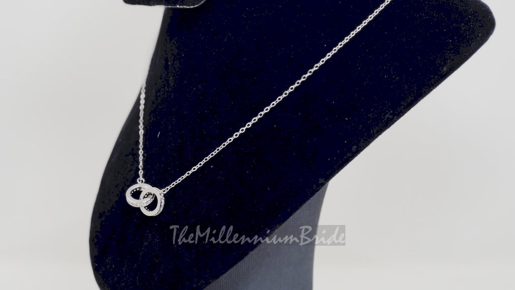 Eternity Circle Necklace • Infinity Necklace • Minimalist Jewelry • Linked circles necklace , connected circles, interlocking rings