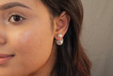 925 Sterling Silver, Crystal/Imitation Pearl Earrings, Bridal Earrings, Statement Earrings