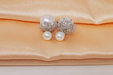 925 Sterling Silver, Crystal/Imitation Pearl Earrings, Bridal Earrings, Statement Earrings