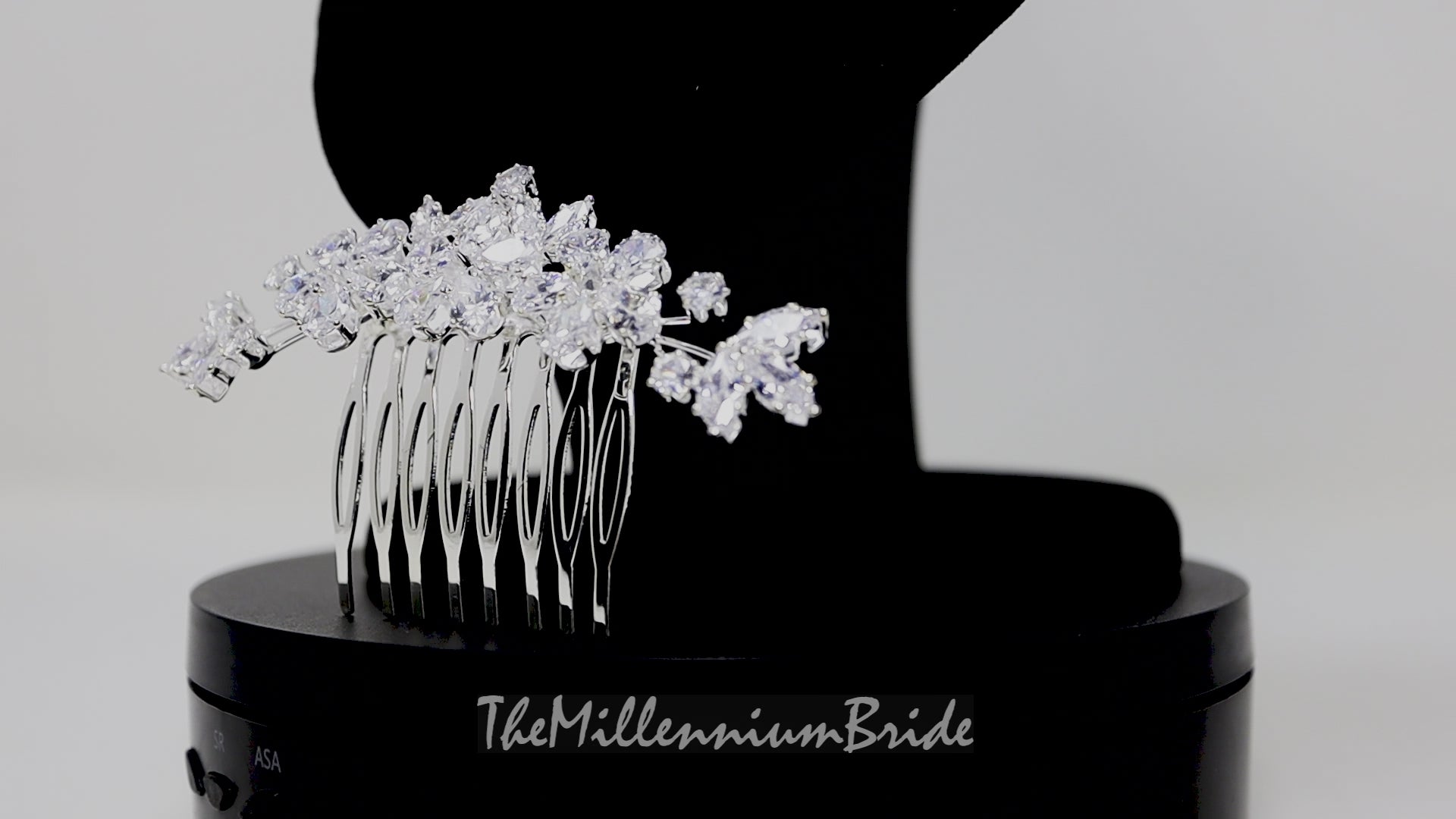 Cubic Zirconia, Diamond Floral Vine Leaves Bridal Hair Comb, Bridal Hair Accessories, Wedding Hair Accessory, Bridal Hair Comb