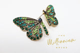 Butterfly Crystal Rhinestones Earrings, Stud Earrings, Statement Earrings, Bridesmaid Earrings, Colorful Butterfly Gold Earrings.