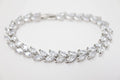 Crystal, Diamond Wine Leaves Wedding Bracelet, Bridal Bracelet, cz Bracelet, Cubic Zirconia Bracelet, Bridal jewelry, Wedding Accessories