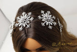 Crystals Floral Snowflake Headpiece, Hair Vine Headband, Bridal Hair Vine, Rhinestone Headband, Delicate Headband, Hair accessories.