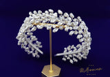 Crystals Leaves Wedding Hair Vine Headband, Pearl Bridal Hair Vine, Rhinestone Headband, Delicate Headband, Hair accessories.
