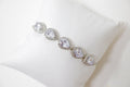 Cubic Zirconia Diamond Drop Crystal Bracelet, Diamond Bracelet, Bridal Jewelry, Bridesmaid Gift, Statement Bracelet.