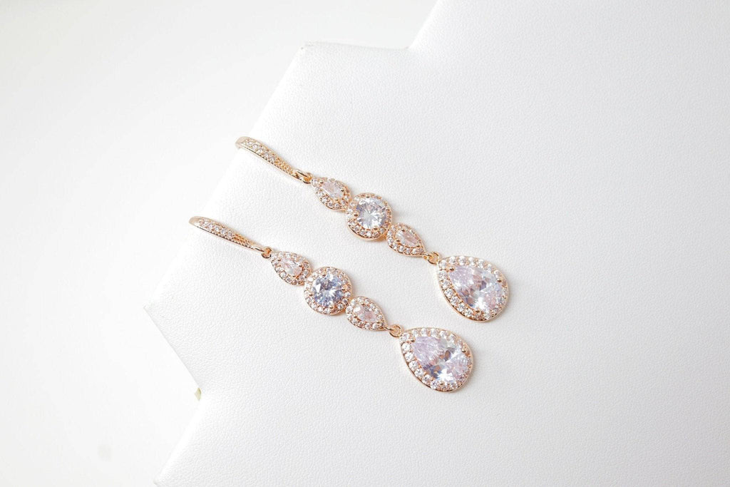 Cubic Zirconia Diamond Drop Crystal, Diamond Earrings, Long Bridal Jewelry, Bridal Earrings, Crystal Bridal Earrings, Statement Earrings Cz