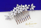 Cubic Zirconia, Diamond Floral Vine Leaves Bridal Hair Comb, Bridal Hair Accessories, Wedding Hair Accessory, Bridal Hair Comb