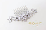 Cubic Zirconia, Diamond Floral Vine Leaves Bridal Hair Comb, Bridal Hair Accessories, Wedding Hair Accessory, Bridal Hair Comb