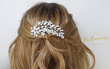 Cubic Zirconia, Diamond Flower In The Sky Vine Leaves Bridal Hair Comb, Bridal Hair Accessories, Wedding Hair Accessory, Bridal Hair Comb.