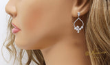Cubic Zirconia Drop Crystal/Diamond Earrings, Dainty Bridal Jewelry, Bridal Earrings, Crystal Bridal Earrings, Statement Earrings Cz