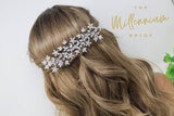 Cubic Zirconia Floral Diamond Vine Leaves Bridal Hair Comb, Bridal Hair Piece, Bridal Hair Accessories, Wedding Hair Accessory.