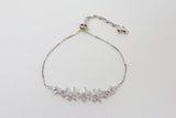 Cubic Zirconia Flower Diamond Drop Crystal Bracelet, Diamond Bracelet, Bridal Jewelry, Bridesmaid Gift, Statement Bracelet.