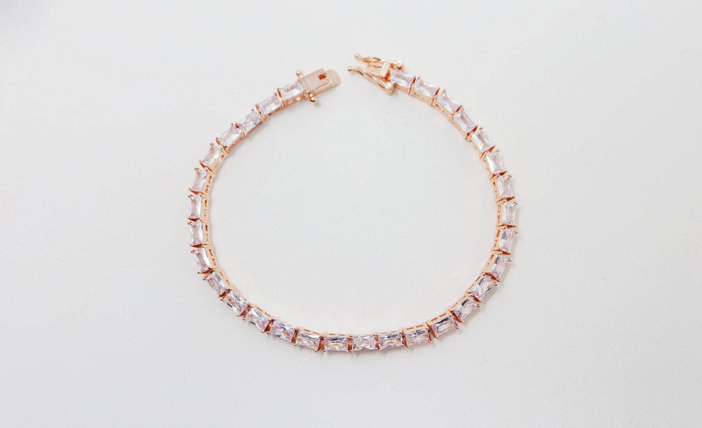 Cubic Zirconia Geometric Bracelet , Diamond Bracelet, Wedding Bracelet, Bridesmaid Gift, Bride Bracelet, Bridal Bracelet.
