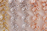 Cubic Zirconia Leaves Crystal/Diamond Earrings, Long Bridal Jewelry, Bridal Earrings, Crystal Bridal Earrings, Statement Earrings Cz
