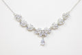 Cubic Zirconia Minimalist Diamond/Crystal Necklace, Bridal Necklace Set, Bridal Jewelry, Statement Necklace