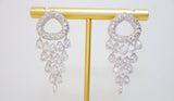 Cubic Zirconia TearDrop Crystal/Diamond Earrings, Long Bridal Jewelry, Bridal Earrings, Crystal Bridal Earrings, Statement Earrings Cz