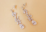 Cubic Zirconia Water Drop Crystal, Diamond Earrings, Long Bridal Jewelry, Bridal Earrings, Crystal Bridal Earrings, Statement Earrings Cz