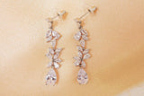 Cubic Zirconia Water Drop Crystal, Diamond Earrings, Long Bridal Jewelry, Bridal Earrings, Crystal Bridal Earrings, Statement Earrings Cz