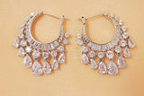 Cubic Zirconia Water Drop Crystal/Diamond Earrings, Long Bridal Jewelry, Bridal Earrings, Crystal Bridal Earrings, Statement Earrings