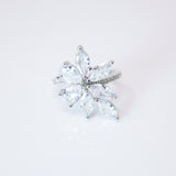 CZ Bunch Of Leaves Proposal Ring, Statement Ring, Engagement Ring.