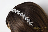 CZ Dainty Vine Leaves Crystal Hair Vine Headband, Bridal Hair Vine, Delicate Headband, Hair accessories.