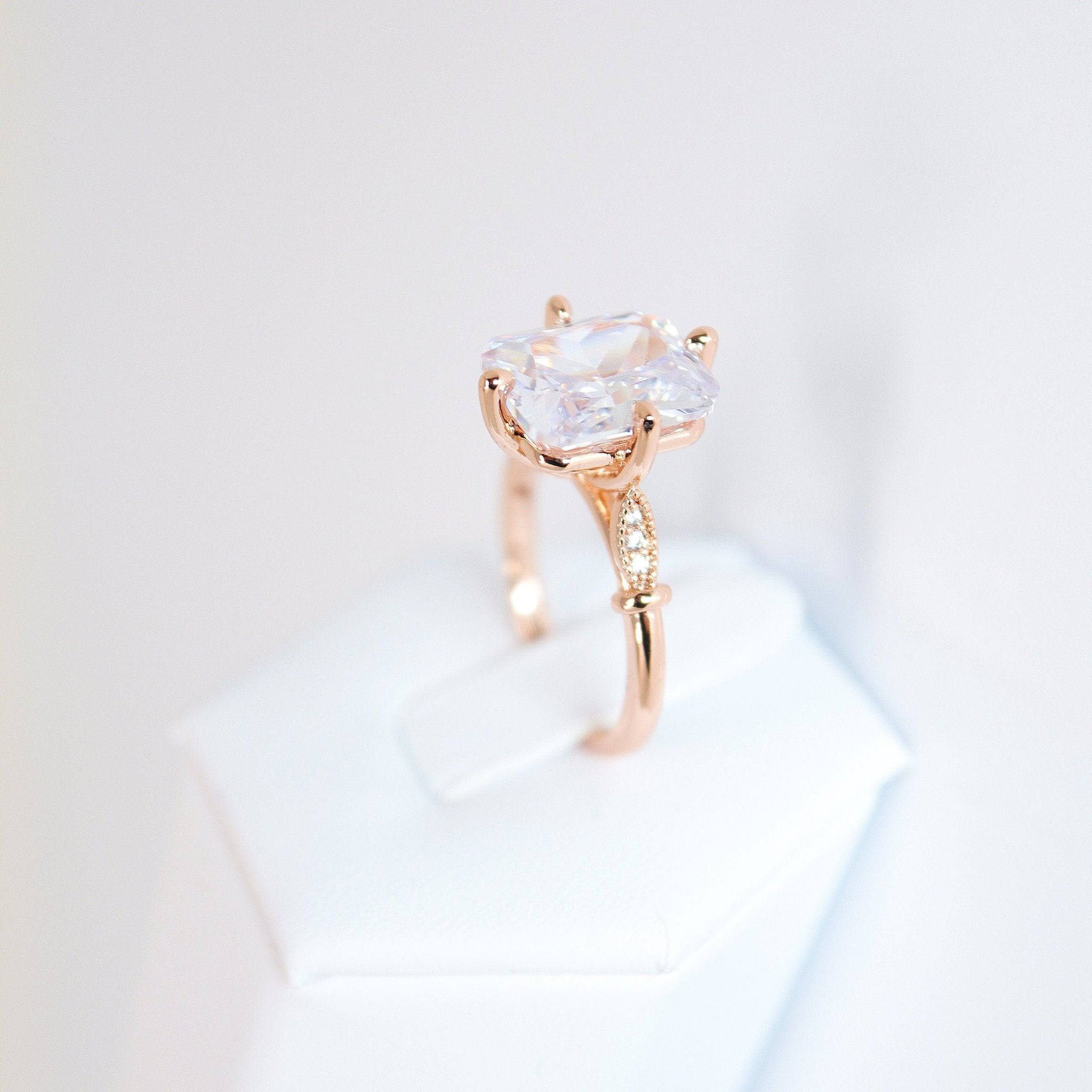 CZ Infinite Love Proposal Ring, Statement Ring, Engagement Ring, Two Ring Set, Promise Ring For a Friend, Friendship ring.